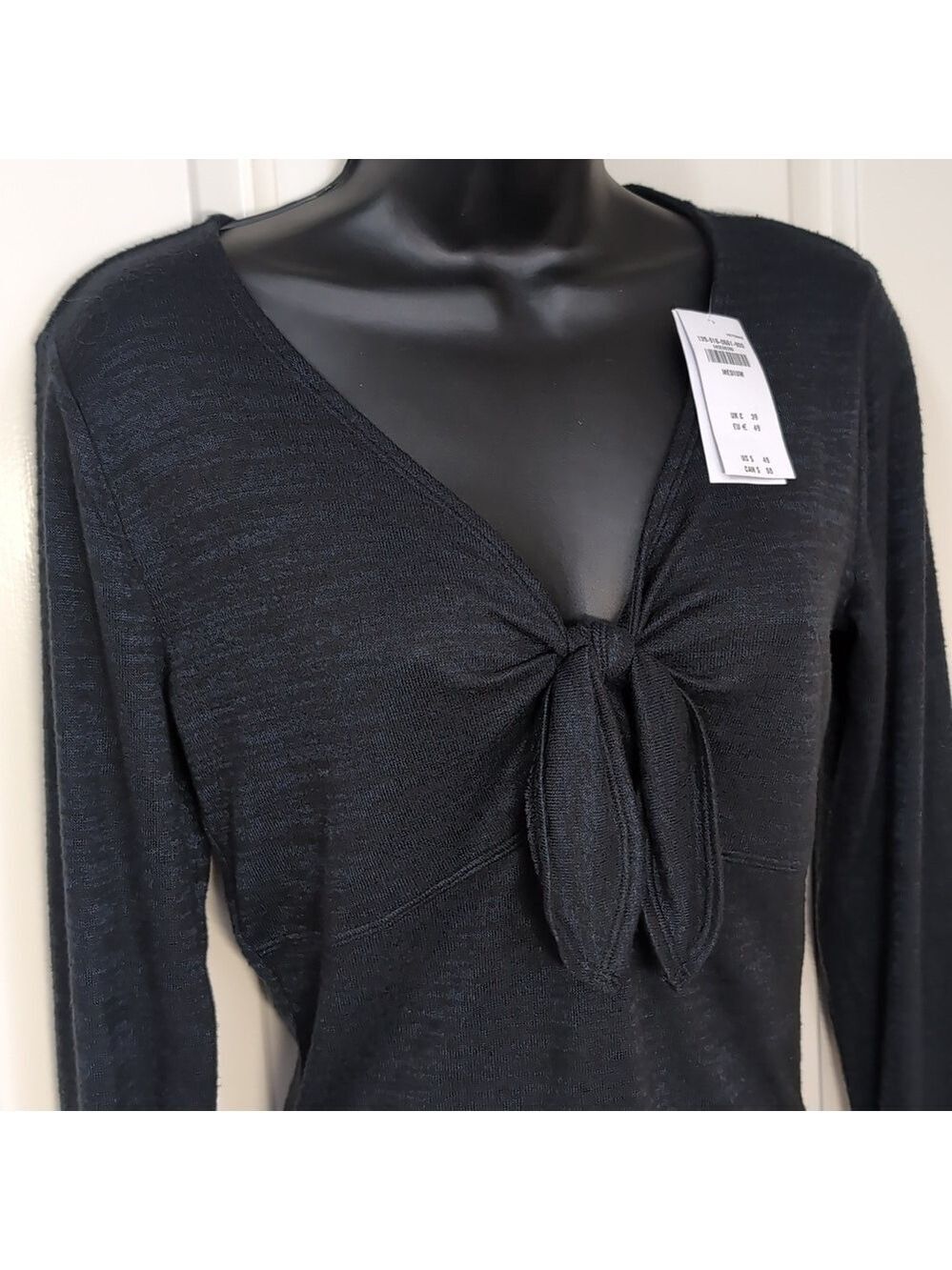 Abercrombie and Fitch Body Suit Soft Long Sleeve NEW Size Medium Black-blue
